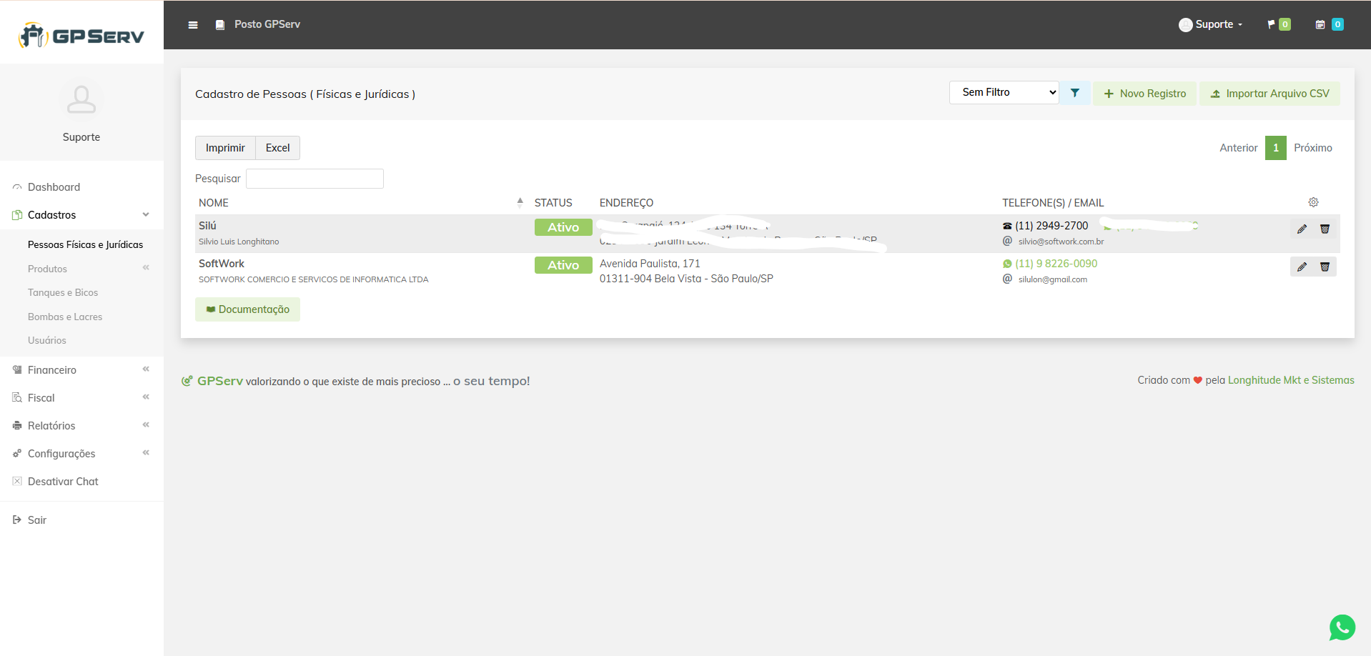 Pessoas Físicas e Jurídicas